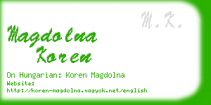 magdolna koren business card